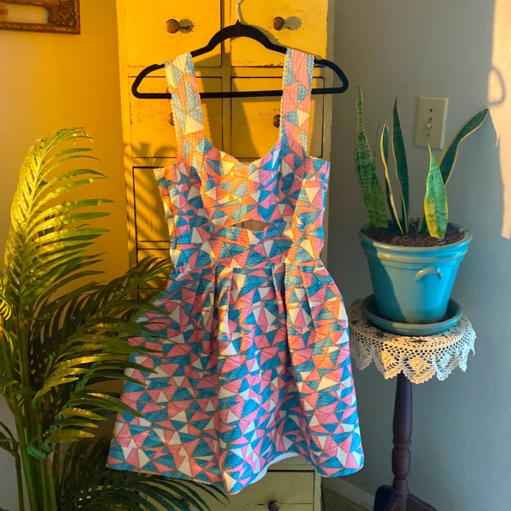 Pattern Mini Party Dress